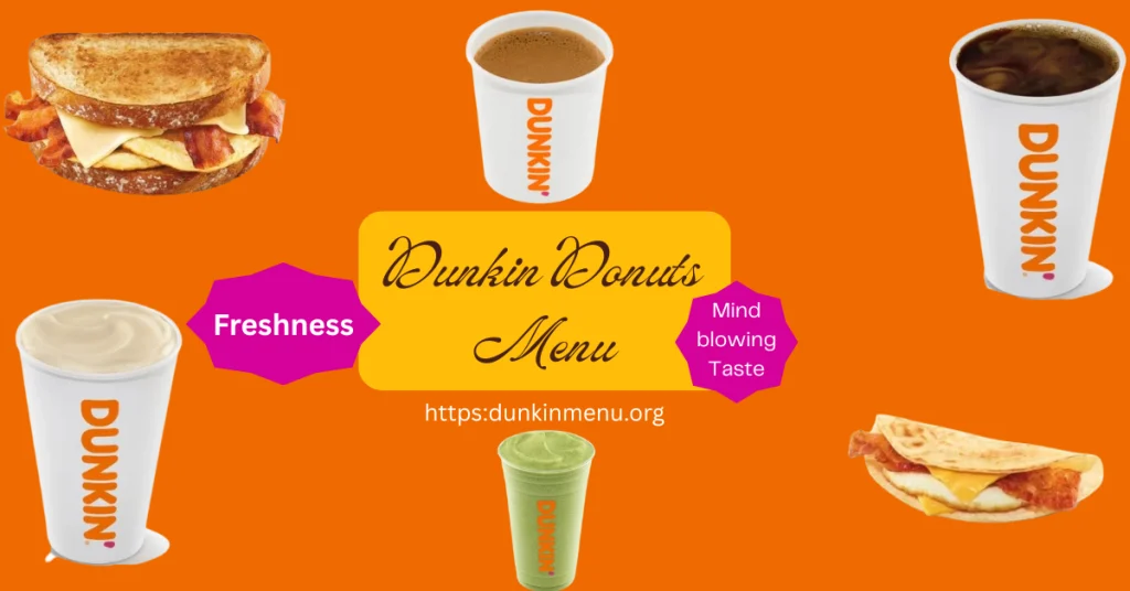 Dunkin Donuts menu
